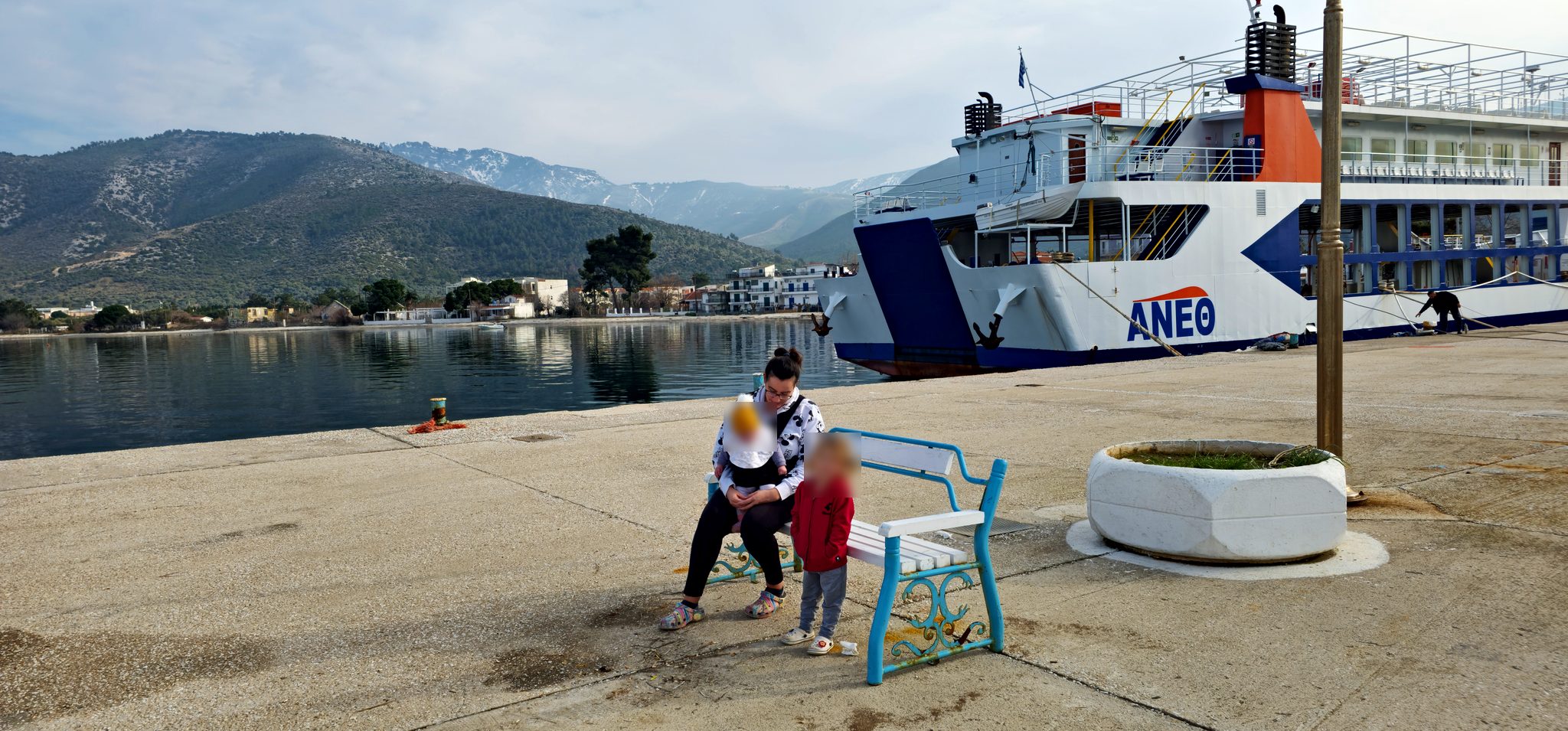 Waiting by the port for the ferry back