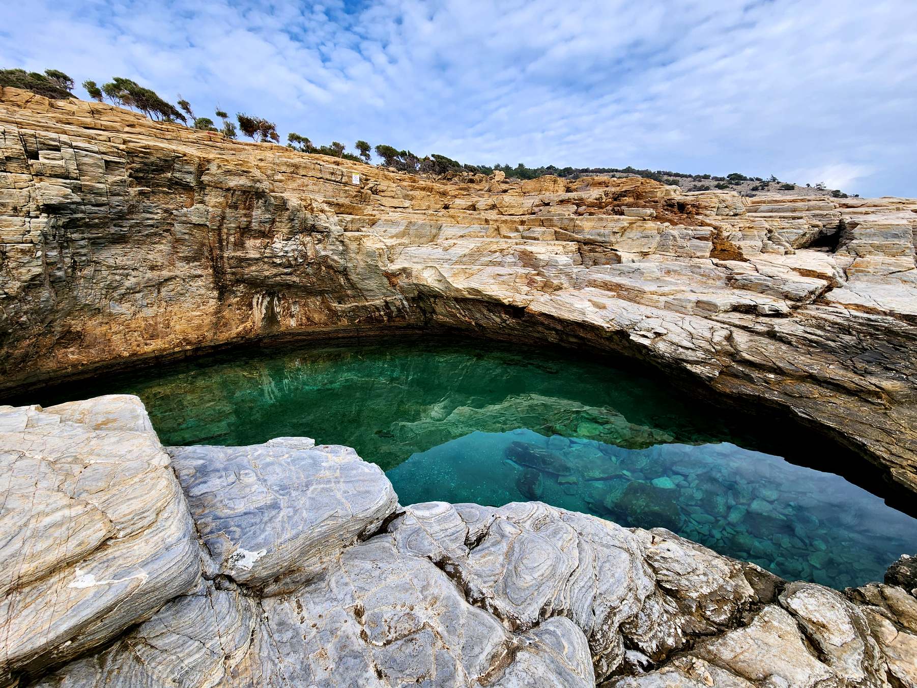 Natural rock pool on the coast