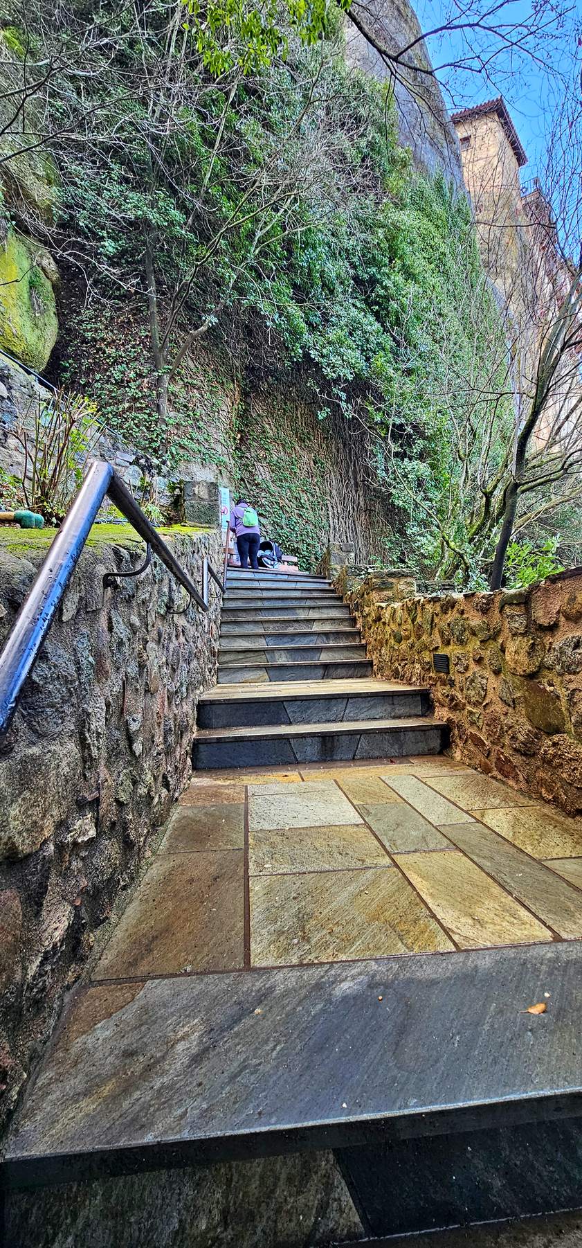 Stone stairs climbing up the rock