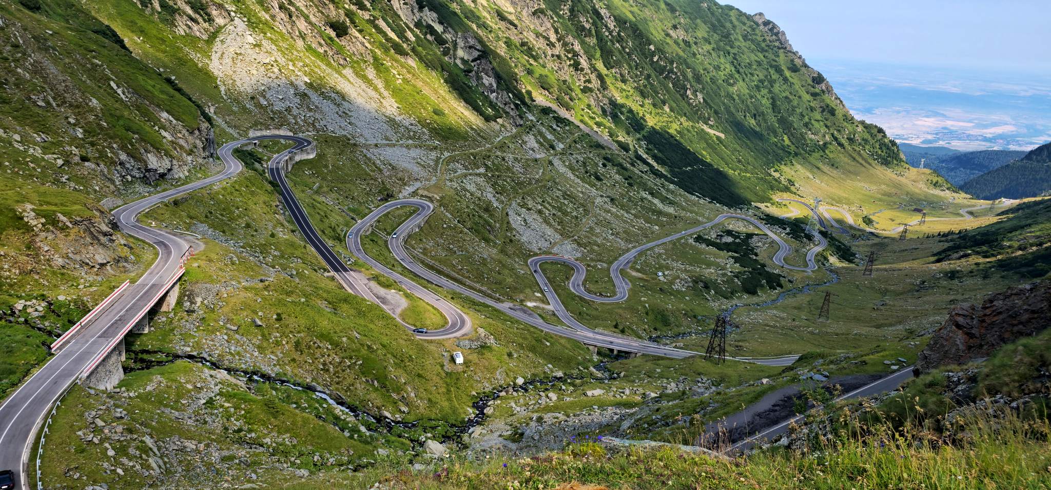 Transfagarasan hairpin road in Romania's Fagaras Mountains